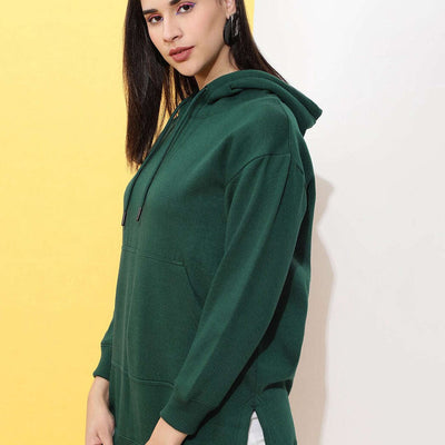 Women's Solid Regular Fit Sweatshirt