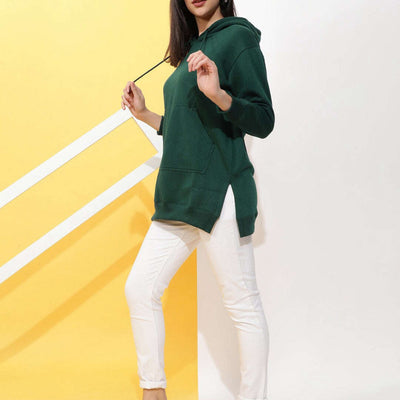 Women's Solid Regular Fit Sweatshirt