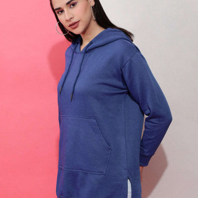 Women's Solid Regular Fit Sweatshirt