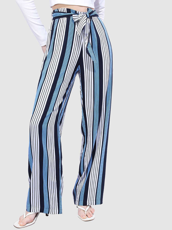 Women Striped Flare Pant