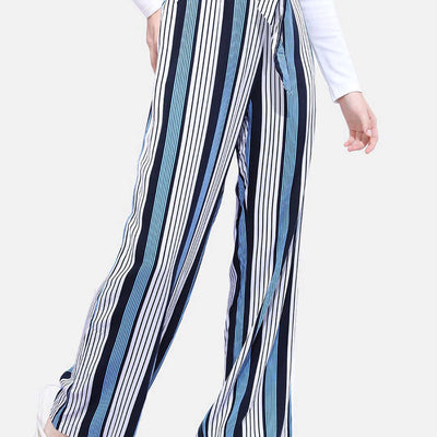 Women Striped Flare Pant