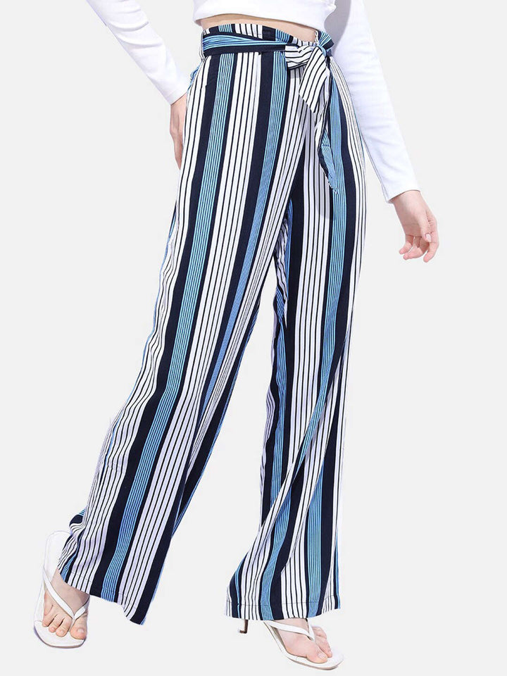 Women Striped Flare Pant