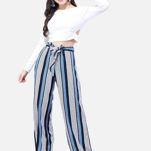 Women Striped Flare Pant