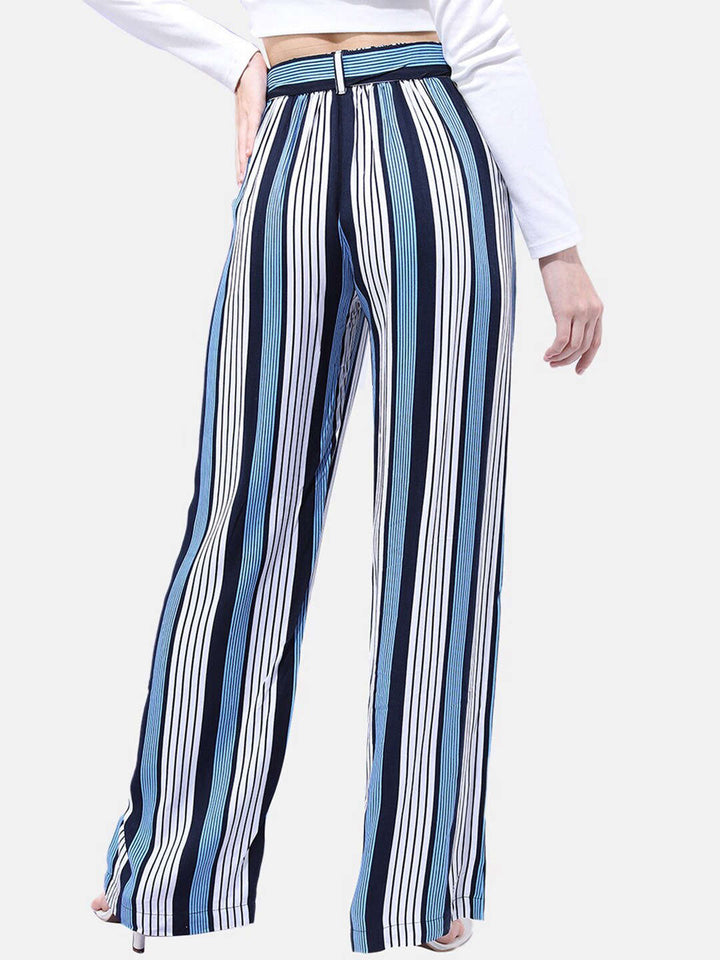 Women Striped Flare Pant