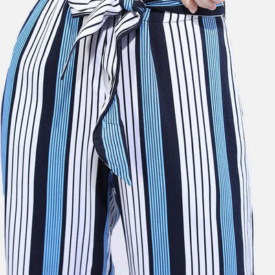 Women Striped Flare Pant