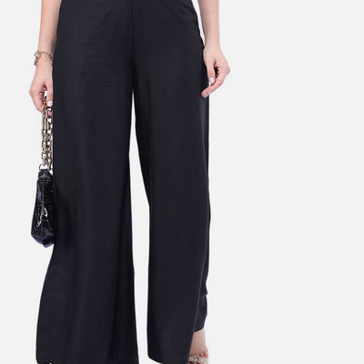 Women Solid Wide Leg Pant