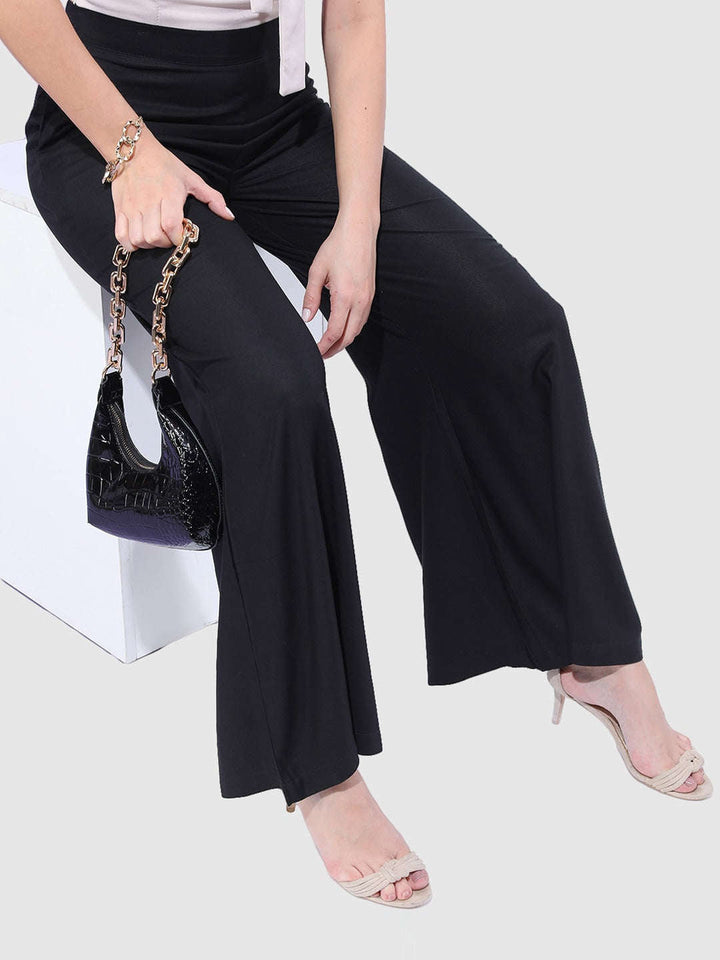 Women Solid Wide Leg Pant