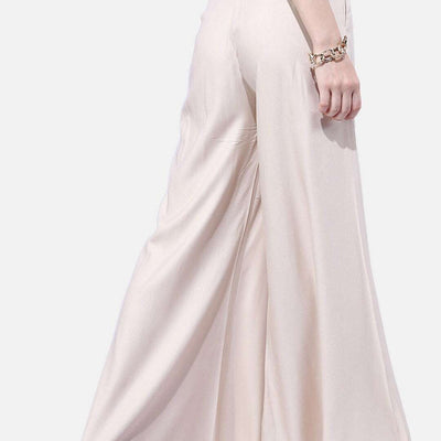 Women Solid Wide Leg Pant