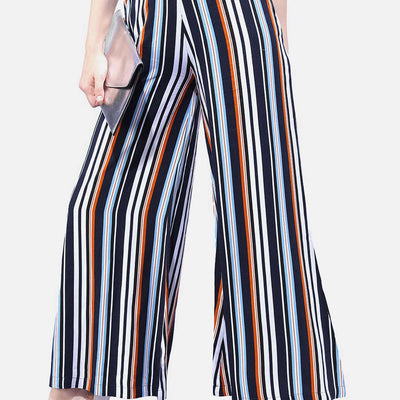 Women Striped Wide Leg Pant