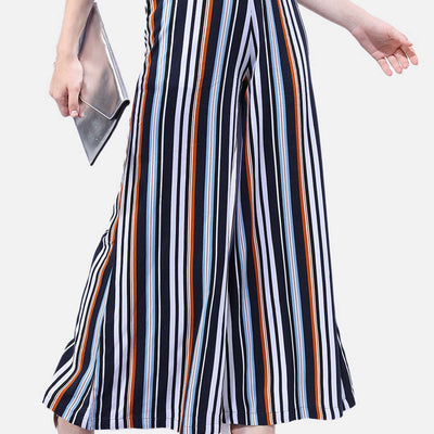 Women Striped Wide Leg Pant