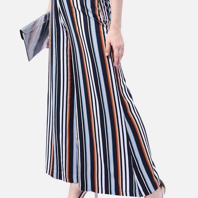 Women Striped Wide Leg Pant