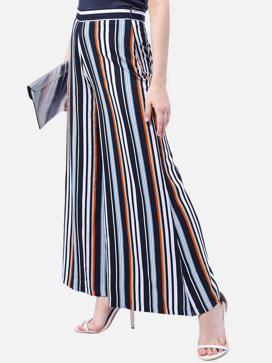 Women Striped Wide Leg Pant