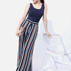 Women Striped Wide Leg Pant