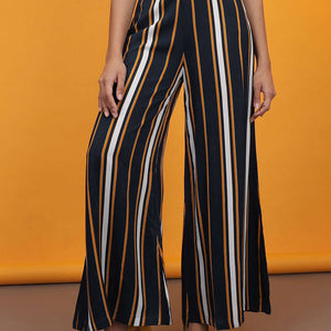 Women Striped Wide Leg Pant