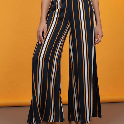 Women Striped Wide Leg Pant