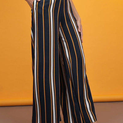 Women Striped Wide Leg Pant