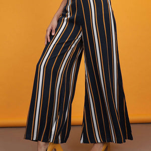 Women Striped Wide Leg Pant