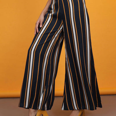 Women Striped Wide Leg Pant
