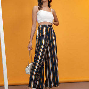 Women Striped Wide Leg Pant