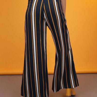 Women Striped Wide Leg Pant