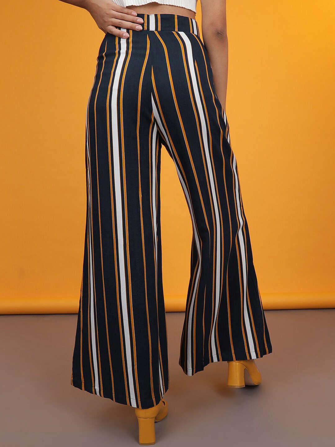 Women Striped Wide Leg Pant