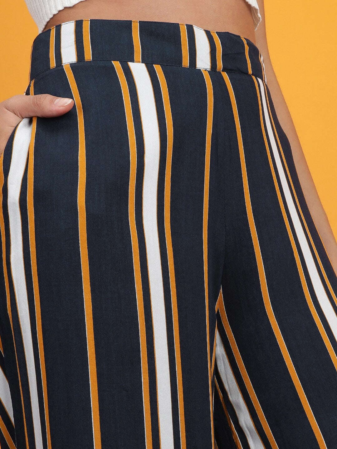 Women Striped Wide Leg Pant