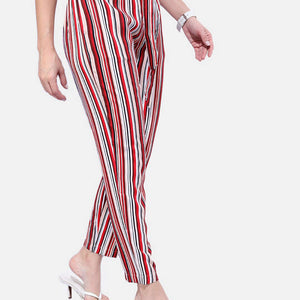 Women Striped Tapered Pant