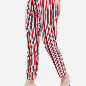 Women Striped Tapered Pant