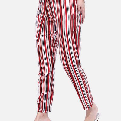 Women Striped Tapered Pant