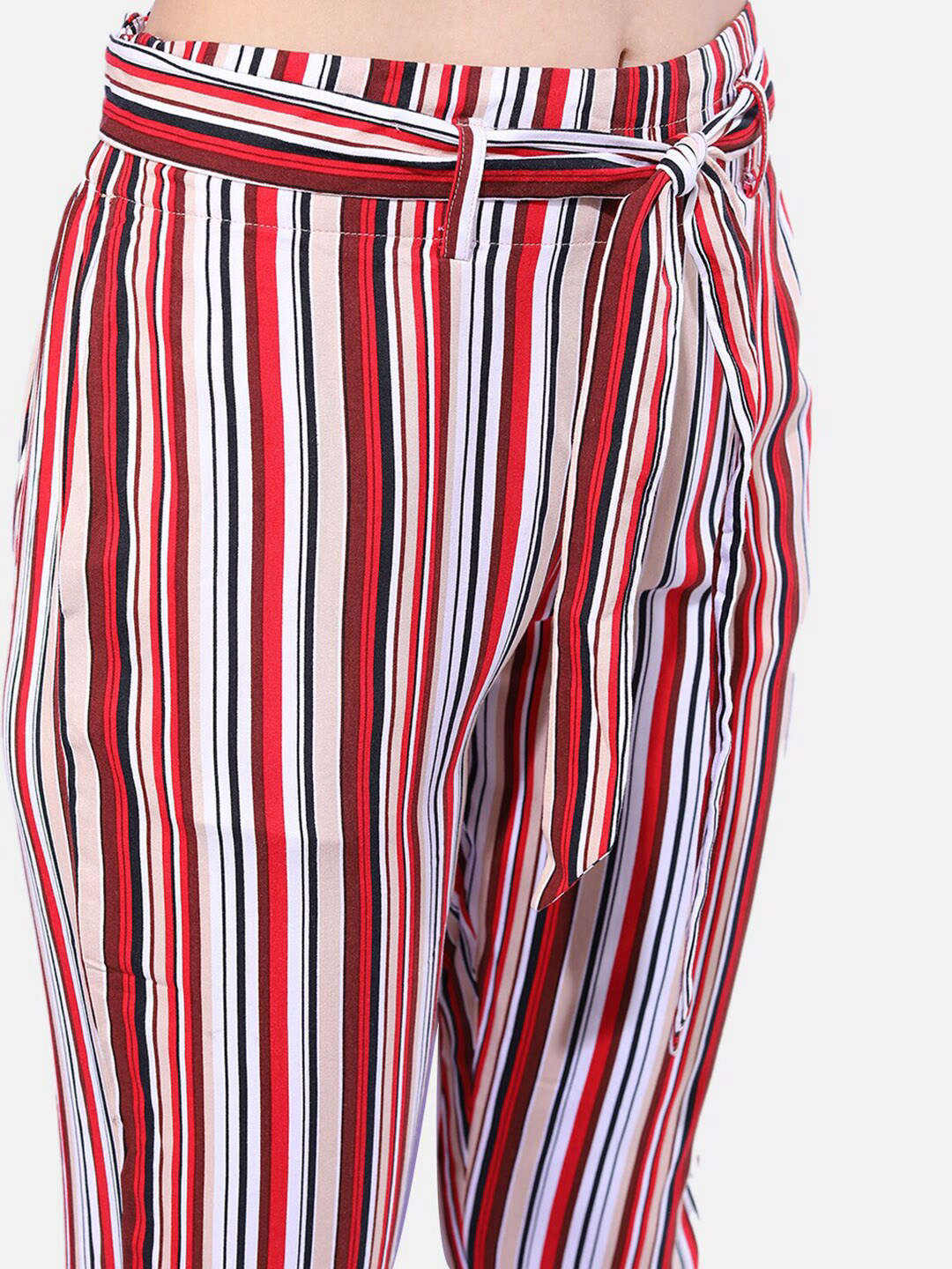 Women Striped Tapered Pant