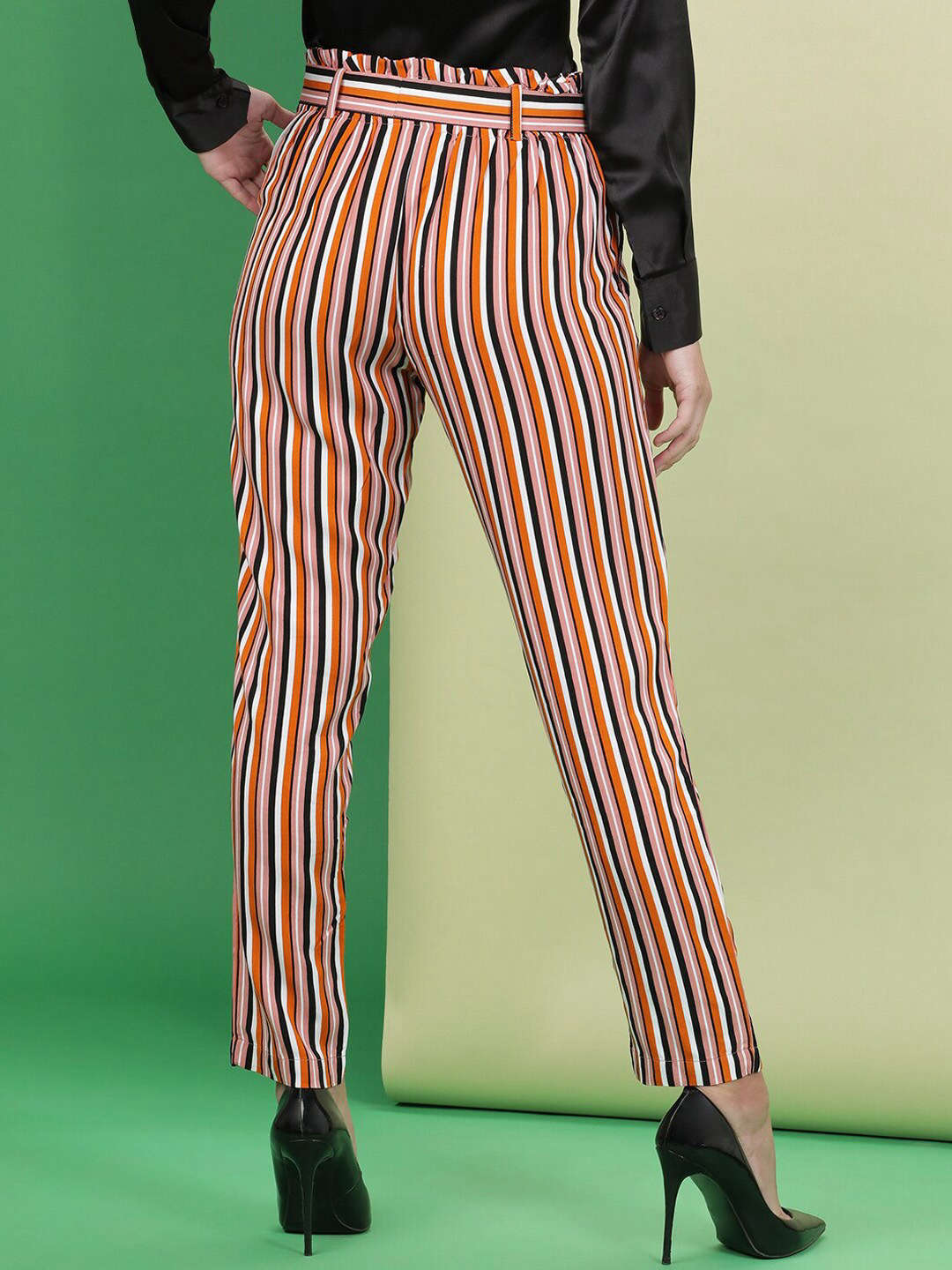 Women Striped Tapered Pant