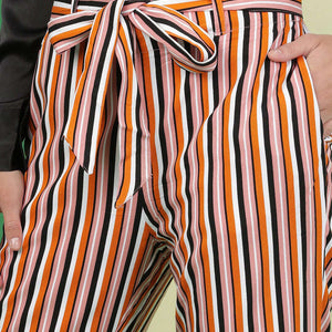 Women Striped Tapered Pant