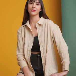 Women's Solid Oversized Fit Shirt