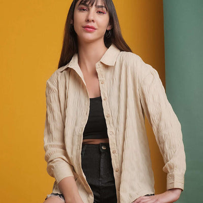 Women's Solid Oversized Fit Shirt