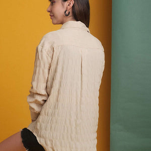 Women's Solid Oversized Fit Shirt