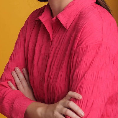 Women's Solid Oversized Fit Shirt