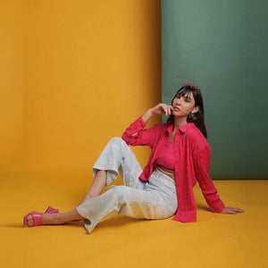 Women's Solid Oversized Fit Shirt