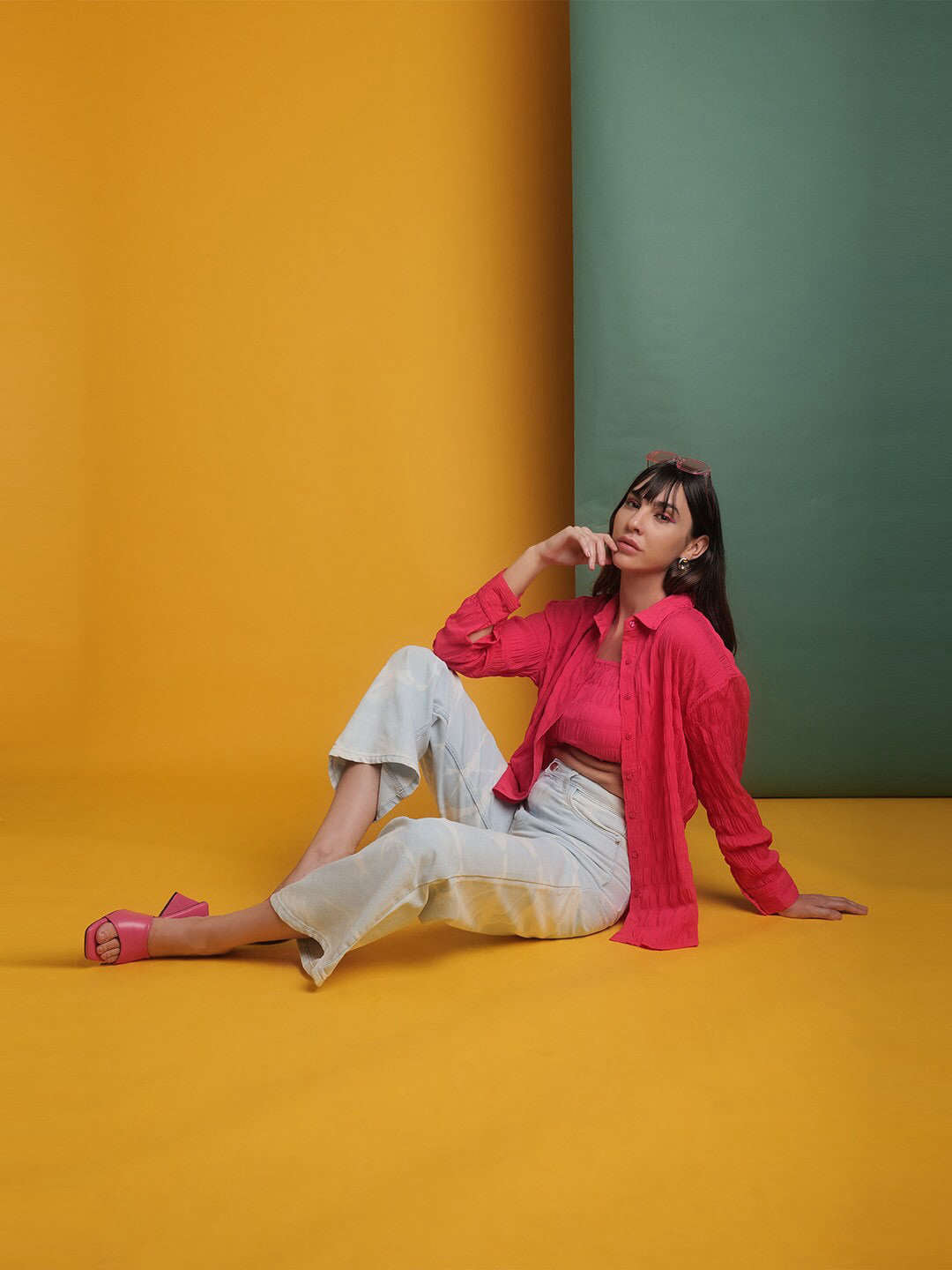 Women's Solid Oversized Fit Shirt