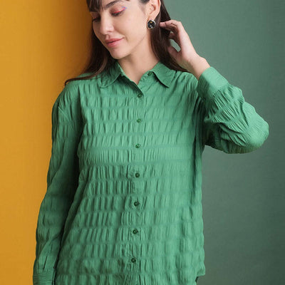 Women's Solid Oversized Fit Shirt