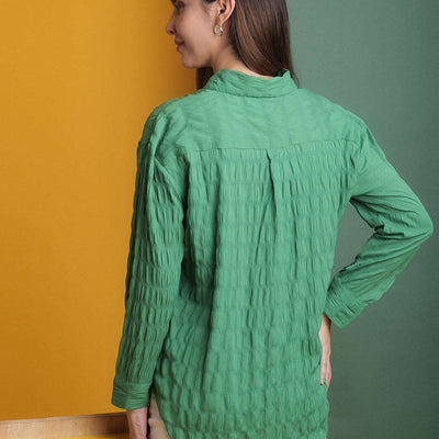 Women's Solid Oversized Fit Shirt