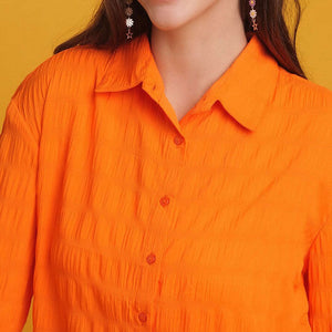 Women's Solid Oversized Fit Shirt