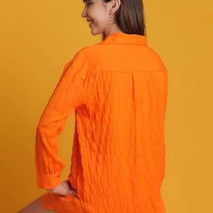 Women's Solid Oversized Fit Shirt