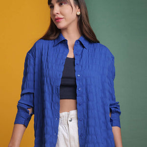 Women's Solid Oversized Fit Shirt