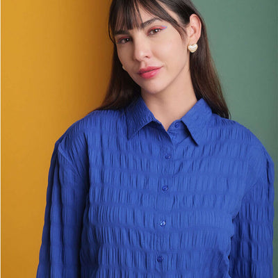 Women's Solid Oversized Fit Shirt