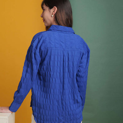 Women's Solid Oversized Fit Shirt