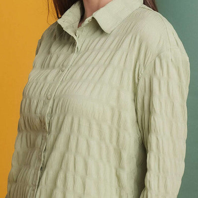 Women's Solid Oversized Fit Shirt