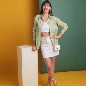 Women's Solid Oversized Fit Shirt