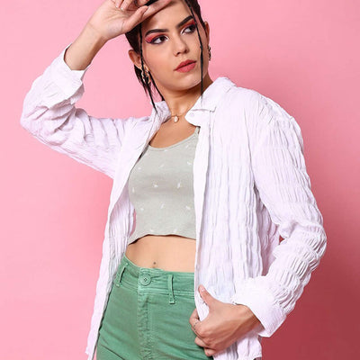 Women's Solid Oversized Fit Shirt