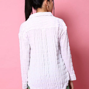 Women's Solid Oversized Fit Shirt