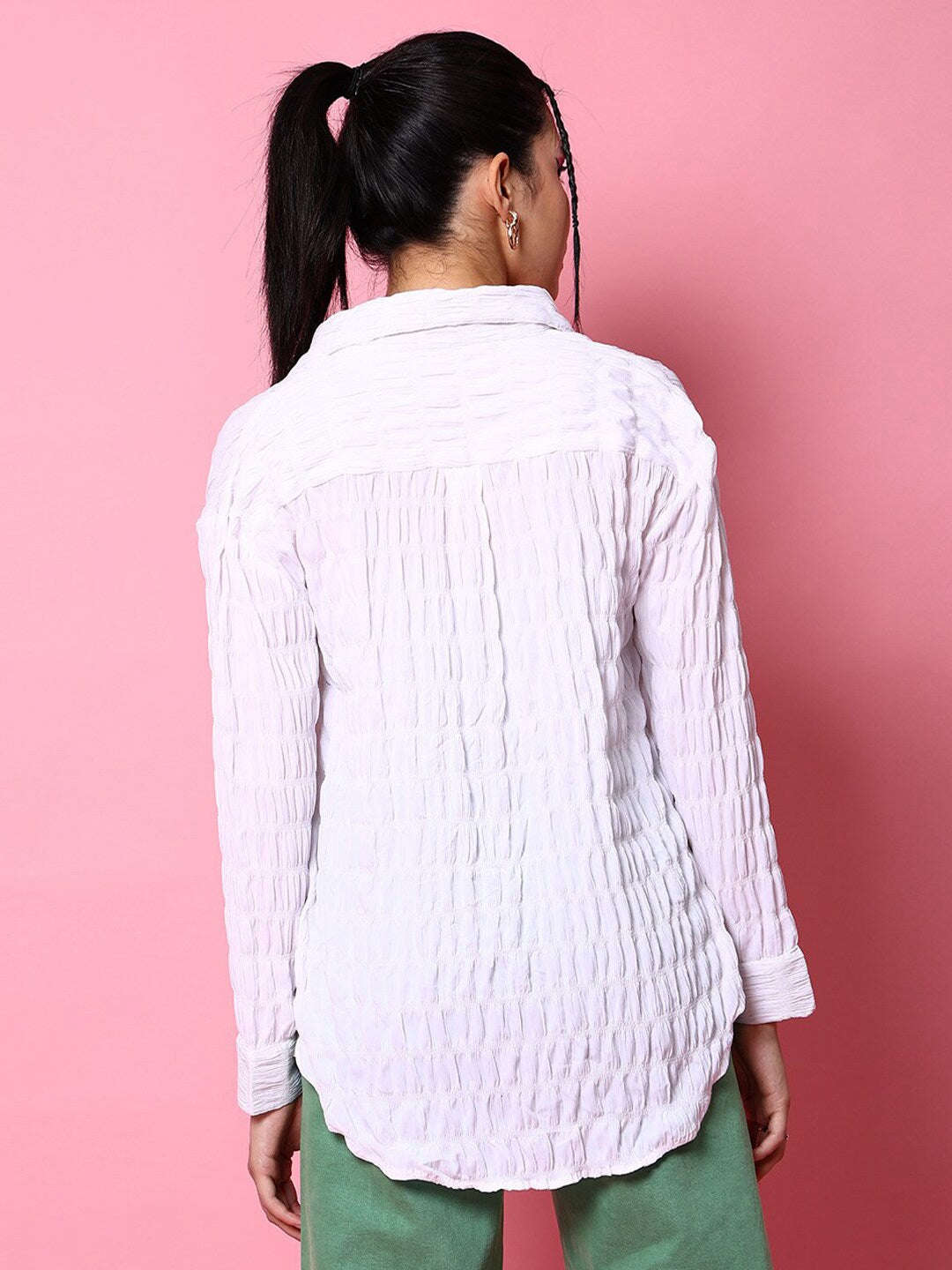 Women's Solid Oversized Fit Shirt